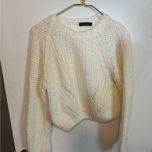 Women's Cream Knit Sweater